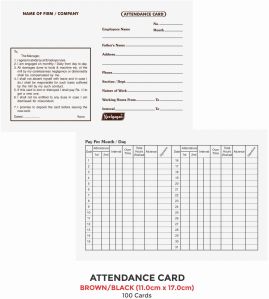 Neelgagan Attendance Card 11.0 Cm X 17.0 Cm, Packaging Type : White