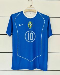 Brazil 2004 Retro Ronaldinho Away Jersey