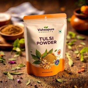 Blended Vishwapure Tulsi Powder, Color : Green, Purity : 95%