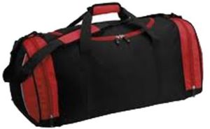 Plain Red Black Nylon Sports Bags, Gender : Unisex