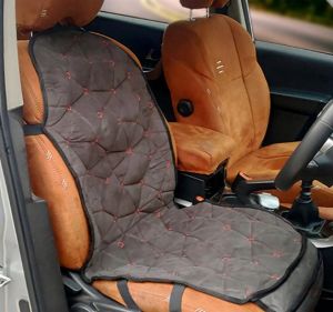 Space Coolpad Full Car Seat Cushion Black and Red (For Driver)