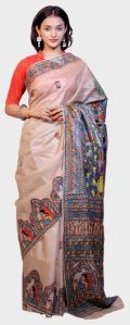 Madhubani Tussar Silk Saree