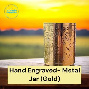 Hand Engraved Metal Jar For Making Luxury Candles