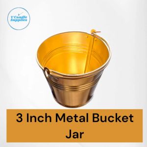 Metal Bucket Jar 3 Inch for Candle Making, Home Décor, Gifting