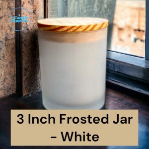 White Frosted Glass Jar For Candle Making