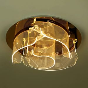 Radiant Round LED Chandelier, Color : Warm Light