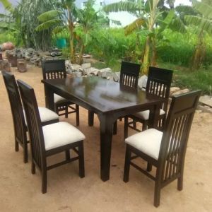 6 Seater Wooden Dining Table Set