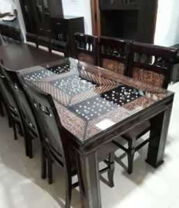 Wooden Dining Table Set, Color : Brown, Dark Brown for Home