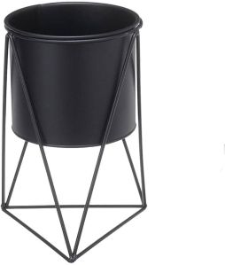 Iron Garden Planter Stand With Black Pot