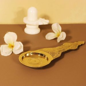 Polished Brass Kapoor Arti Diya Multisize Modern for Pooja