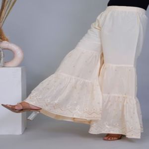 Ladies Cream Sharara Pant
