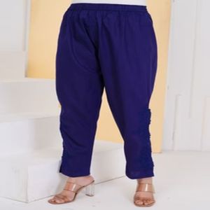 Ladies Navy Blue Kashmiri Embroidery Pant