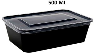 500ml Rectngular Plastic Food Containers