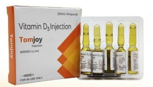 Tomjoy Vitamin D3 Injection, Packaging Type : Box, Form : Liquid