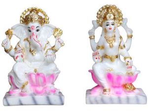 Home Decor Pooja Laxmi Ganesh Idol