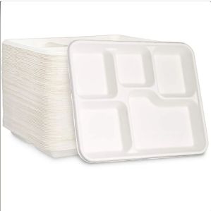 Plain Paper Disposable Dinnerware, Color : White for Serving Food