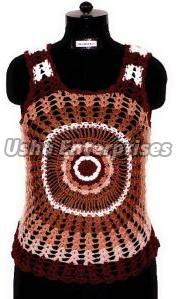 Plain Crochet One Flower Top, Size : M, S, XL