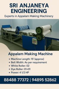 Automatic Electric Papad Making Machine, Color : Blue