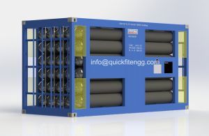 Carbon Steel 60 Capacity Gas Cylinder Quad, Brand Name : Quick Fit