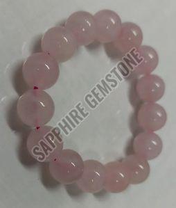 12mm Round Bead Rose Quartz Bracelet, Color : Pink