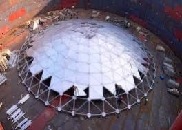 Aluminium Dome Roofs for Prevents Rainwater, Minimizes Evaporation