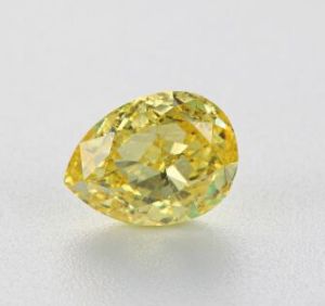 Intense Yellow Diamond Gia SI1 Pear 1 Cts