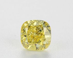 Intense Yellow Diamond Gia SI2 Cushionion 1.01 Cts