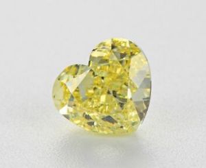Intense Yellow Diamond Gia VS2 Heart 1.01 Cts