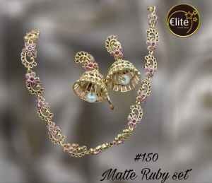 Elite Matte Ruby Women Necklace