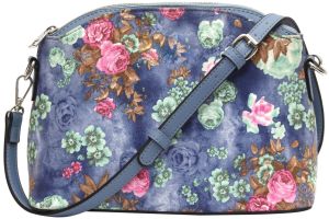 Elegant Trapeze Floral Crossbody Sling Handbag