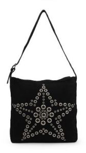Star Riveted Leather Shoulder Bag