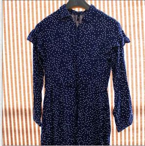Blue Polka Dot Frill Dress