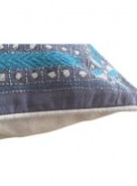 Boho- Blue- Kantha Cushion Cover