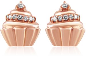 Chocolate Cup Cake Kids Diamond Studs