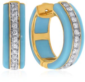 Classy Waterfall Diamond Hoop Earrings
