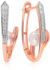 Snowy Swirl Diamond Hoop Earrings