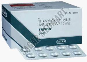 Trivon 10Mg Tranylcypromine Tablet, Packaging Type : Box for Depression