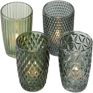 Mosaic Glass T-Light Candle Holder