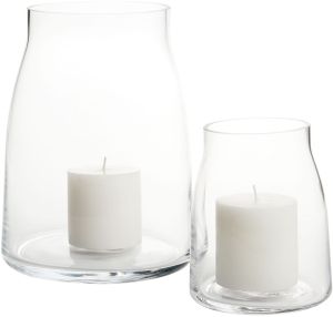 Plain Transparent Glass Candle Holder Jar, Shape : Round