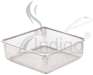 Mini Serving Basket Sqr  SS