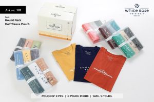 Pure Cotton White Rose Tshirt, Pattern : Plain Daily Wear