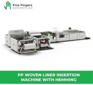 PP Bag Liner Inserting Automated Hemming Machine