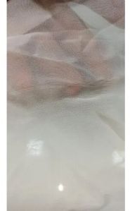 Plain Silk Organza Fabric, Color : White