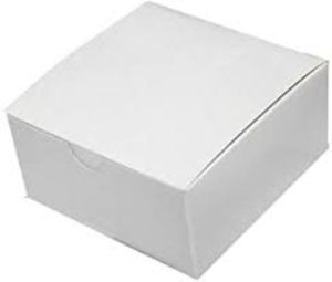 4X4X2 Square Regular White Paper Box