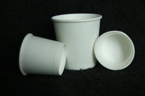 Disposable 40 Ml Plain Paper Glass, Color : White