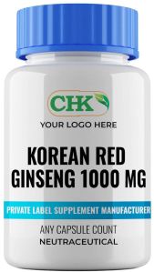 Korean Red Ginseng 1000 Mg for Dietary Supplement