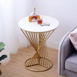 Steel Table Decoration, Color : Gold, Top Material Type : Marble