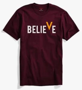 Brown Printed Men Round Neck T Shirt