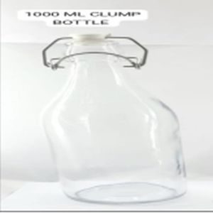 1000 Ml Glass Water Bottle with Clamp
