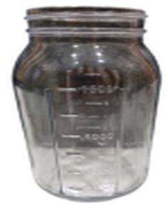 1500 Ml Embossed Glass Jar